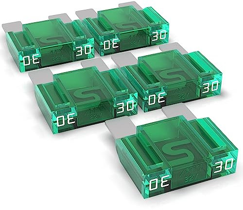 AUPROTEC MAXI Blade Fuses 20-80 amps Plug-in Fuse Spade Fuse choice: 30A Ampere green, 5 pcs