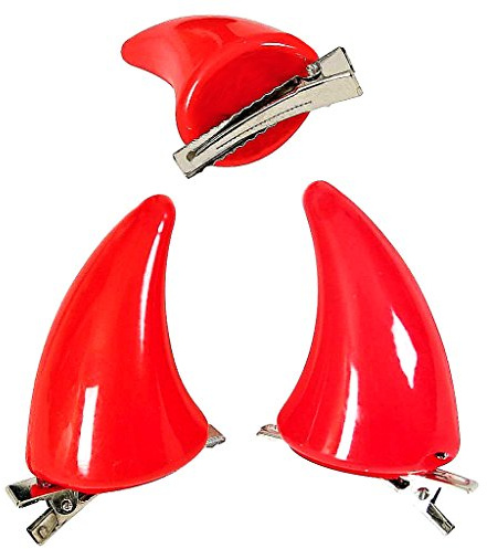 KarnevalsTeufel Teufelshörnchen mit Haarclip Haarspange Devil Satan Teufel 1Paar Einheitsgröße