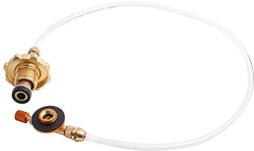 Tbest Cam Gasherd Adapter, Propan Tank Adapter Gasflasche Refill Konverter Schlauch Cam Herd LPG Flache Tankverbinder für Outdoor Cam