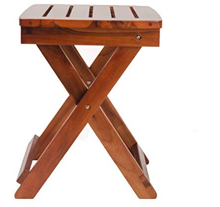 PYapron Massivholz Badezimmer Stühle Duschsitz, Badezimmermöbel, Bad Bank-Stuhl Faltbare Assist Für Innen- Oder Außen