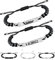 2x Personalisierte Partnerarmbänder mit Gravur | Hochwertiges Pärchenarmband mit Edelstahl Platte | Persönliche Namensgravur | Ideal als Armband für Paare oder Freundschaftsarmband Onyx
