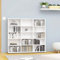 Tidyard CD-Regal mit 15 offenen Fächern DVD Bluray Medienregal Medienschrank Aufbewahrung Standregal Regalwand Bücherregal Weiß 102 x 16 x 89,5 cm Spanplatte