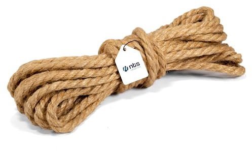 NTS-Nähtechnik Juteseil 10mm - 20m | Juteschnur Jutekordel | Diverse Größen und Längen