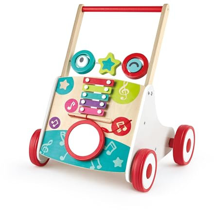 Hape My First Musical Walker Lauflernhilfe aus Holz mit Spieluhr und Aktivitäten, ab 10 Monaten, bunt