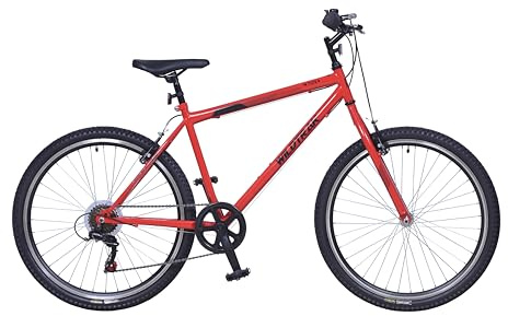 Wildtrak - Stahlfahrrad, Erwachsene, 26 Zoll, 18-Gang - Rot