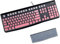 2 Pack Keyboard Cover for Logitech K120 & MK120 Ergonomic Desktop USB Keyboard, Logitech K120 & MK120 US Layout Waterproof Anti-Dust Keyboard Skin-OmbrePink+Clear