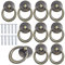 smatime 10 Stück Schublade Ring Griffe Antike Ziehen Ring Griffe Metall Schubladengriffe Vintage Möbelknöpfe Kommodeknöpfe Rund Pull Griffe mit Schraube für Schublade Kabinett Schrank, Retro Bronze