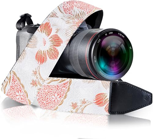 Art Tribute Camera Strap - DSLR & Mirrorless Cameras - Floral Pattern Neck Shoulder Strap for Photographers