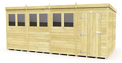 Total Sheds 16x8 Pent Shed Fast 2-5 Days Delivery Anywhere In The U.K