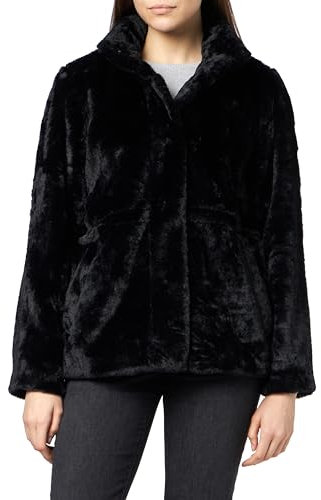 VERO MODA Damen VMSONJAHOLLY Short Faux FUR Jacket BOOS Jacke, Black, S
