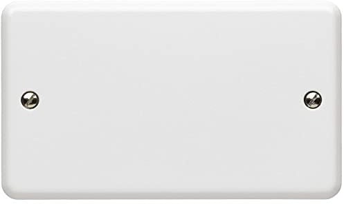1 Gang Blank Plate, Single Gang Electrical Blanking Plate White, Square Shape Plastic Cover for 1 Gang Plug Socket (2 Gang Blank Plate)