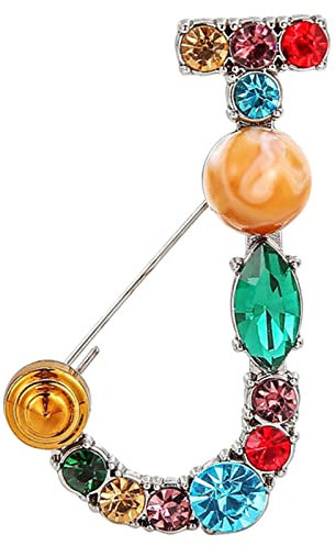 Brosche Vintage Brosche Pin Brosche Schöne Brosche Türkis Farbe Brosche Buchstabe Schöner farbiger und Brosche Türkis -Buchstabe-Brosche