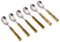 Rivadossi Sandro 5706CAF16 Set di Cucchiaini Caffè, 6 Pezzi - Bamboo - 100% Made in Italy, Artigianalità e Design, Acciaio Inox 18/10 ,Verde Oliva