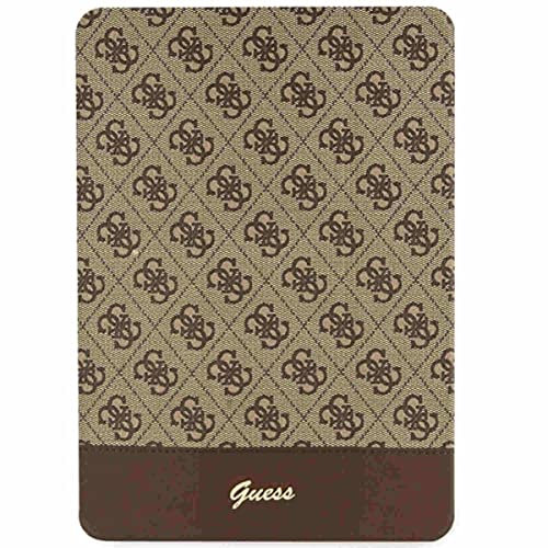 GUESS Stripe Allover - Carcasa para iPad 10.2 2020/2021, color marrón