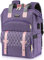 Rucksack Damen, Schulrucksack Mädchen Teenager mit USB Ladeanschluss & Laptopfach, 15,6 Zoll Laptop Arbeits Rucksack, lässiger Tagesrucksack für Mädchen, Anti-Diebstahl Rucksack für Reise, Lila