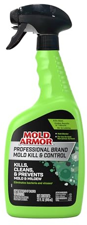 MOLD ARMOR Professional Brand Mold Kill & Control Spray, 32 oz., Hard Surface Mold and Mildew Remover, Visible Results in Minutes, Eliminates Bacteria and Viruses