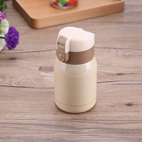 Mini Stainless Steel, 200ML Stainless Steel Double Wall Vacuum Insulated Tumbler Insulated Double Wall Travel Mug Thermal Water Bottle Outdoor Portable Tea Coffee Food 180ml Bei + small vacuum cup