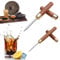 WUDQIJI Edelstahl Eispickel Pick Werkzeug 2 Stück Eispickel Holzgriff Tee Messer Puer Puerh Edelstahl Ice Pick Eispickel Brecher Edelstahl Kitchen Bar Ice Picks für Küche Bars Barkeeper Picknicks