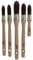 Coral 33719 Aspire 5 Piece Round Sash Paint Brush Set Professional Firm Pointed for Fast Accurate Cutting-in Ultra-Smooth Finish with Trade Emulsion or Gloss FSC Wood 15, 18, 21, 25, 18MM Stubby