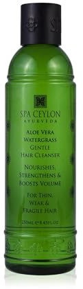 SPA CEYLON Aloe Vera Watergrass Gentle Hair Cleanser, 250 ml ayurvedisches Shampoo mit Aloe Vera, Wassergras und Lemongrass, sanft reinigend und feuchtigkeitsspendend