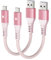 CONMDEX USB C Cable Short 50cm/0.5M 2Pack [10Gbps Data] USB3.1 Gen2 Type C Android Auto Cable QC3.0 3.1A USB A to C Fast Charger for Samsung Note20 Galaxy S24/S23/S22 Z Flip 5 Pixel 9 OnePlus 11 Pink
