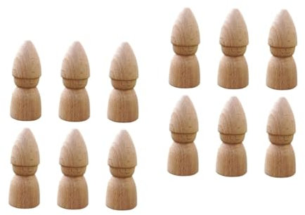 ibasenice 12 Stk Marionette pflock leute aus holz DIY-Graffiti-Handwerk Puppen Spielzeuge DIY & Handwerk handbemaltes Kunsthandwerk nordisch Hölzerne Puppe Skulptur Holznagel Kind schmücken