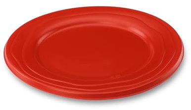 ALPHAFORM Sachet de 20 assiettes rouges D185 réemployables et recyclables