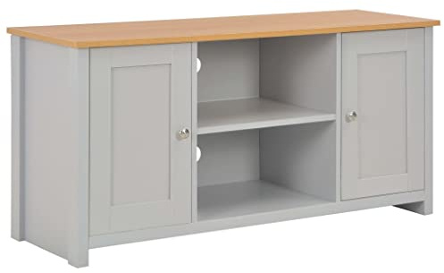 CKioict TV möbel DVD Schrank Wohnzimmer Möbel TV-Schrank Grau 120x39x58 cmFür Wohnzimmer und Esszimmer