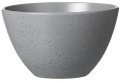 Ritzenhoff & Breker Kitwe Müslischale, 14 cm, Coupé-Schale mit matter Maserung, Unikate durch Reaktivglasur, Steingut, Grau