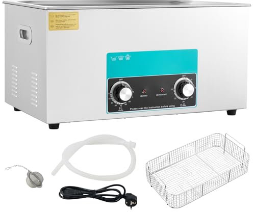 VEVOR 22L Ultraschallreiniger, 304 Edelstahl, professionelle Drehknopfsteuerung, Ultraschallreiniger mit Heizungstimer für Schmuck, Uhren, Brillen, Leiterplatten, Kleinteile, zahnärztliche Instrumente