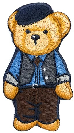 Aeisage Iron on Patches Teddy Bear Patch Embroidered Cute Animal Patches for Kids Bear Patch Sewn on Great Decorative Patches for Girls Boys Clothing