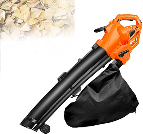 Aspirafoglie Elettrico Multifunzionale 3 in 1, Soffiatore per Foglie da Giardino Esterno da 3000 W con Sacchetto per la Polvere da 35 Litri, Facile da Usare per Pulire Foglie e Altri Rifiuti da