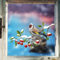 Wandtattoo Loft Fensterbilder Weihnachten mit Stieglitz auf Zweig – Wiederverwendbar – A4 Bogen – Weihnachstdeko Fenster Kinderzimmer, Weihnachtsbilder Fenster, Fensterbild Winter