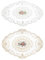 Irikdescia 2 Stück Retro Lace Placemats, Beige Häkeldeckchen, Spitzendeckchen für Tische, Ovale Tischsets aus Spitze, Dekorative Kleine Tischdecke, Elegante Tischdeckchen