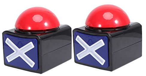 PHENOFICE 2pcs Sound Squeeze Box Button for Friends Games Tv Show Electronic Sounding Toy Light and Sound Tips
