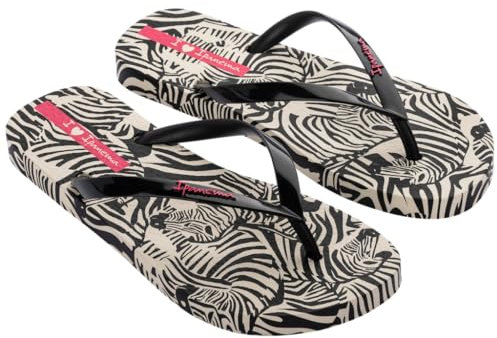 Ipanema Animal Print VI Fem, Infradito Donna, Beige, Nero, Rosa, 38 EU