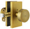 ToPToToo Antique Brass Door Knobs Interior, Privacy Door Knobs with Lock, Antique Vintage Modern Door Handle for Bedroom Bathroom