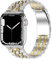 TasikarArmband Kompatibel mit Apple Watch Ultra Armband 49mm, Massives Edelstah Metall Ersatzarmband Herren Damen Band Kompatibel für Apple Watch Ultra 2 Ultra, 49mm Silber-Gold