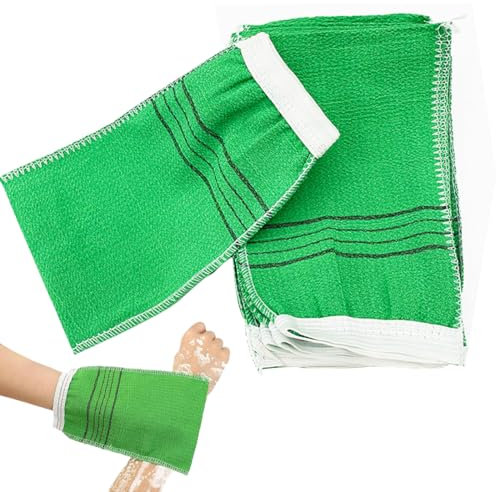 GHPKOTW 4 Stück Peelinghandschuh Körper Doppelseitig Schrubben Waschlappen Handtuch Zum Entfernen Abgestorbener Haut Hornhaut Schrubber Dusch-Peeling-Handschuh,Handschuh Peeling, Exfoliating Gloves (G