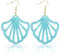 GTYARYUA Muschel Ohrringe, Hänger, Post Fassung, Acryl, Legierung, Blau, Muschelform, Karneval Accessoires Damen, Karneval Accessoires für Mädchen und Frauen