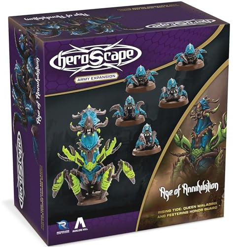 Renegade Game Studios Heroscape: Rising Tide – Queen Maladrix & Festering Honor Guard Army Expansion, Strategische Skirmish-Spielerweiterung, 2–4 Spieler, 30–90 Minuten