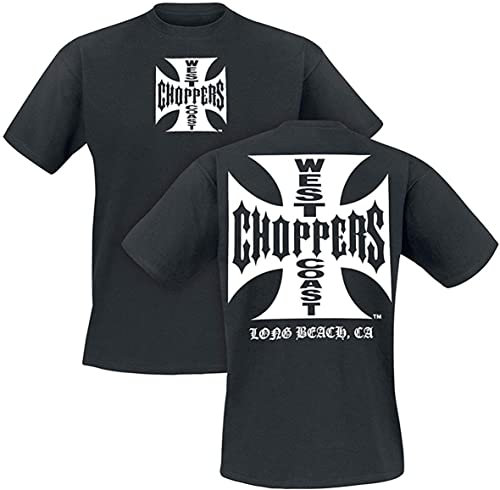 West Coast Choppers Iron Cross T-Shirt Black Fashion Mens Tees