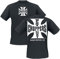 West Coast Choppers Iron Cross T-Shirt Black Fashion Mens Tees