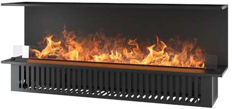 Inside C1800 Wasserdampfkamin mit mehrfarbiger Flamme, 3D-Effekt und App-Steuerung, Tank 3,6 l – 180 cm