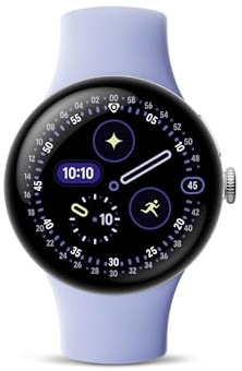 Google Pixel Watch 4 (41 mm) – Android – 2 anni di dati – monitoraggio frequenza cardiaca, sonno e fitness – batteria da 30 ore – cassa in alluminio argento lucido – cinturino Iris Active – LTE (2025