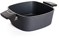 Woll Diamond Lite Kasserolle, viereckig, 22x22 cm, 9 cm hoch, 3.5 Liter, mit 2 Seitengriffen - Geeignet für Ceran, Gas, Elektro, Halogen - nicht induktionsgeeignet, Antihaft-Versiegelung