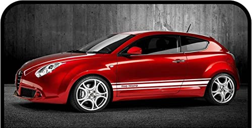 KLEBESEITE Bands Benutzerdefinierte Streifen Aufkleber Sticker Decals Tuning Racing Rallye (SCHWARZ)