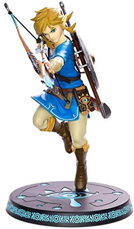Nintendo Zelda Statue Link Figur Breath of The Wild mit Base Diorama 23cm PVC