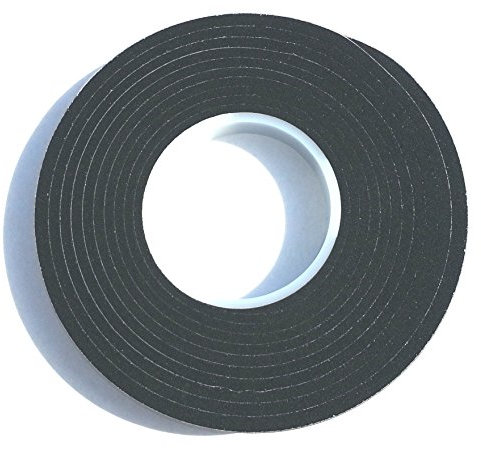 8,0m Komprimierband 15/4 Bandbreite 15mm, Acryl 300, expandiert von 4 auf 20mm, anthrazit, vorkomprimiertes selbstklebendes Dichtungsband Kompriband Fugendichtband Fensterdichtband Quellband