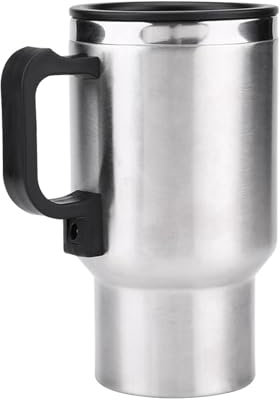 Reise-Erhitzungsschale, 12 V, 120 W, 450 ml, elektrischer im Auto Edelstahl Reise-Erhitzungs-Becher Kaffee-Tee-Auto